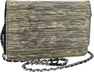 Chanel Pre-owned Vintage Shoulder Bag - Dames - Vintage Schoudertas - Geel - ONE Size - Leer - Vintage