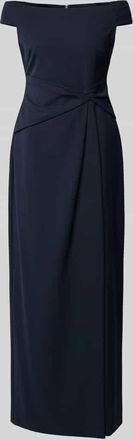 Lauren Ralph Lauren Off-Shoulder-Kleid mit Nahtrei&szlig;verschluss Modell SARAN in Marine, Gr&ouml;&szlig;e 42