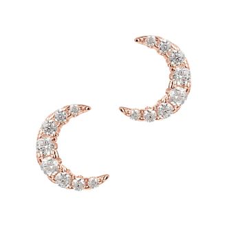 Autentica Crescent Moon Stud Earrings