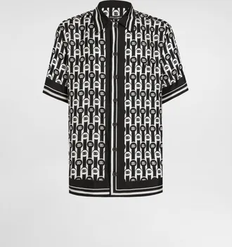 Dolce & Gabbana Hawaii Printed Silk Twill Shirt - Man Shirts Print 37