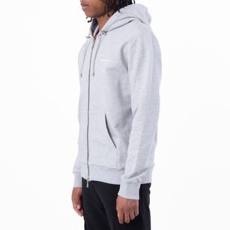 Balmain Mens Eco Design Zipped Flock Hoodie, Size Large