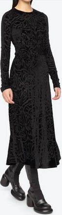 Sea New York Julie Burnout Velvet Top In Black