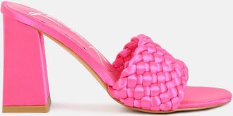 London Rag lust look braided satin block sandals