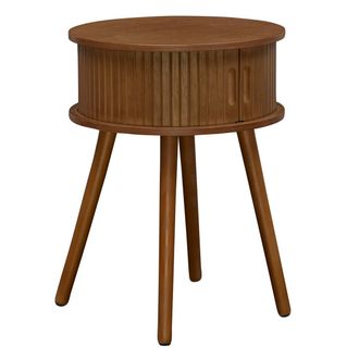 Atmosphera Comodino Rotondo Nysos 40x40 Cm Marrone - Atmosphera Cr&eacute;ateur DInt&eacute;rieur