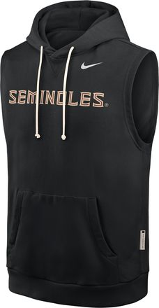 Nike Florida State Sideline Nike Mens Dri-FIT College Sleeveless Pullover Hoodie in Black | 03B400AFTN-65K