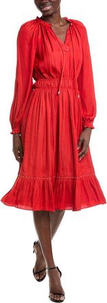 T Tahari Gathered Midi Dress