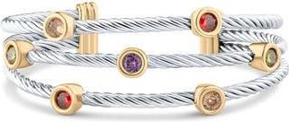 Jardin Three Row Cable Cuff Bracelet in Multi/Silver at Nordstrom Rack