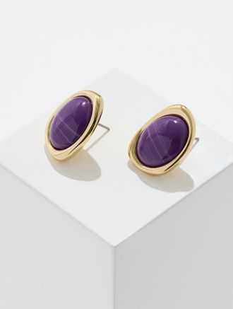 Talbots Sheryl Stud Earrings - Bramble Purple - 001 Talbots