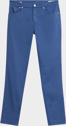 Brunello Cucinelli Mens Dyed Cotton Straight-Fit Five-Pocket Pants