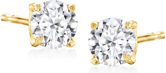 Ross-Simons Lab-Grown Diamond Stud Earrings in 18kt Gold Over Sterling