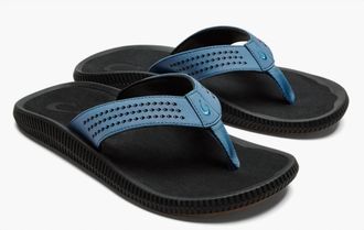 Olukai Mens Ulele Sandal In Blue Fog/lava Rock