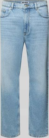 Review Straight Fit Jeans im 5-Pocket-Design in Hellblau, Gr&ouml;&szlig;e 29/30