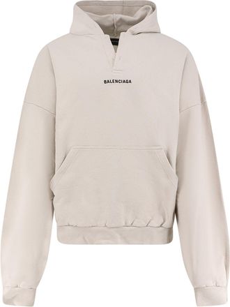 Balenciaga Cotton Hooded Sweatshirt-Uomo