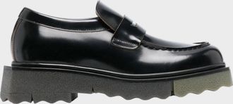 Off-white Mens Leather Sponge Loafer Black - Size UK 6
