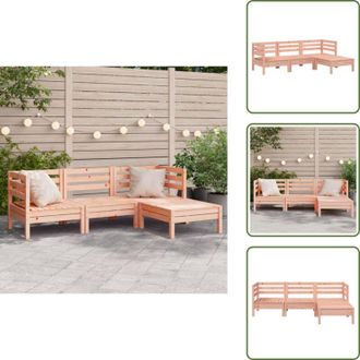 vidaXL Divano con poggiapiedi - vidaXL Divano Giardino 3 Posti con Poggiapiedi Legno Massello Douglas - Divano angolare