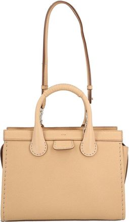 Chlo&eacute; Beige Leather Edith Medium Zip Tote Beige, Never Carried (Authentic Pre-Loved)