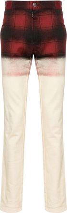 Maison Margiela x Pendleton checked skinny jeans - men - Cotton/Elastane/Cotton - 32 - Neutrals
