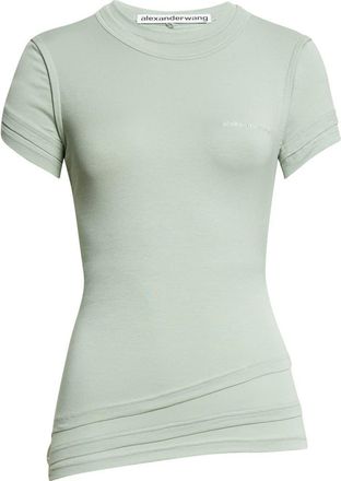 Alexander Wang Layered T-Shirt in Blaze Green at Nordstrom, Size X-Large