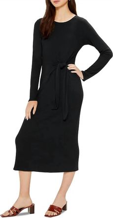 Three Dots Karen Midi Sweaterdress In Black
