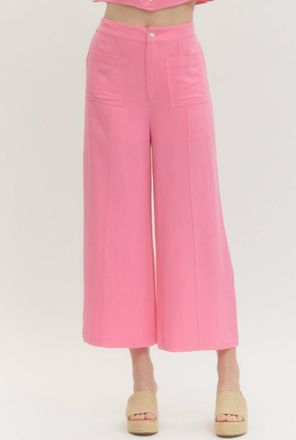 Entro Palazzo Wide-Leg Pants In Pink