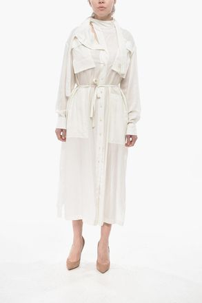 Christophe Lemaire Chemisier Tie Neck con Coulisse in Vita Lemaire