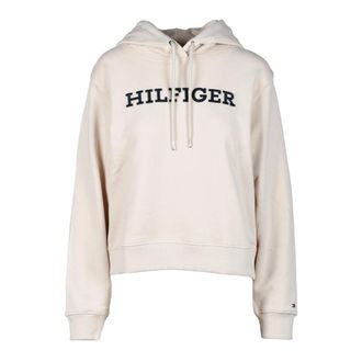 Tommy Hilfiger Katoenen Sweatshirt - Dames - Hoodies - Wit - M - Katoen - Hoodies & sweatvesten