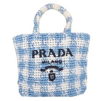 Prada Borsa Tote in Rafia Pre-owned - - Pre-owned - Donna - Blu - ONE SIZE