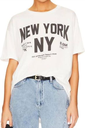 The Laundry Room Welcome To New York Oversized Tee In White