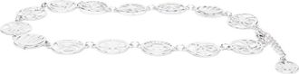 Alberta Ferretti chain-link charm belt - women - Brass - L - Silver