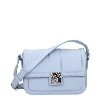 Karl Lagerfeld Light Blue Leather Crossbody Womens Bag