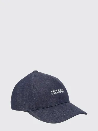 A.P.C. A. P.C. Cotton Denim Baseball Cap with Graphic Print