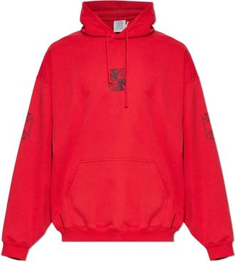 VETEMENTS Hoodie - Heren - Hoodies - Rood - M - Katoen - Hoodies & sweatvesten