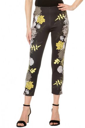 Joseph Ribkoff Ella Crop Pant In Black/multi