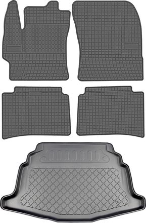 OEM Toyota Corolla Xii E210 Hatchback Desde 03/2019 Set - Alfombrillas De Goma Para Coche + Alfombrilla Para Maletero