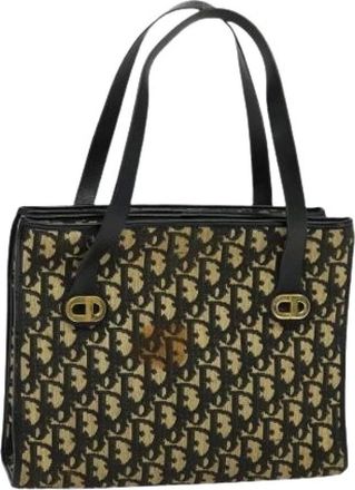 Dior Pre-owned Tote Bags, female, Multicolor, Size: ONE SIZE Pre-owned Vintage Canvas Shoulder Bag