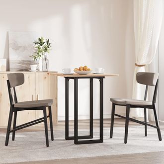 Berkfield Home Dining Table Legs O-Frame 80x40x73 cm Steel in Black | Size: 80 x 40 x 73 cm