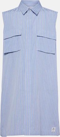sacai Striped cotton poplin shirt dress