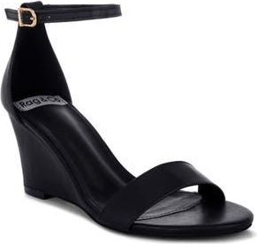 Rag & Co. Pobora Wedge Sandal in Black at Nordstrom Rack, Size 7.5