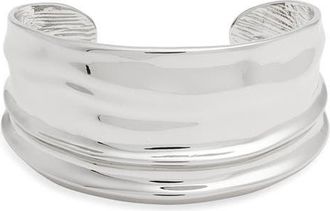 Nordstrom Molten Wide Cuff Bracelet in Silver at Nordstrom