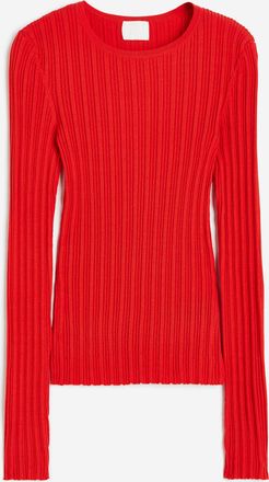 H&M Shirt in Rippstrick - Red