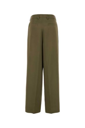 Dries Van Noten 2520109462070 606 Khaki Exterior: Acetate Viscose Pantaloni Trousers