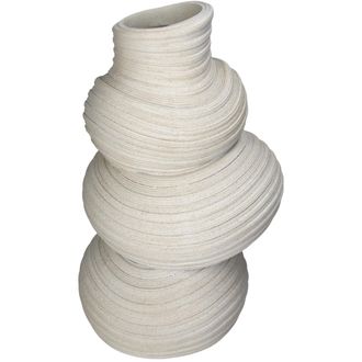 Schubiger M&ouml;bel Vase Polyresin, Beige H: 27 cm