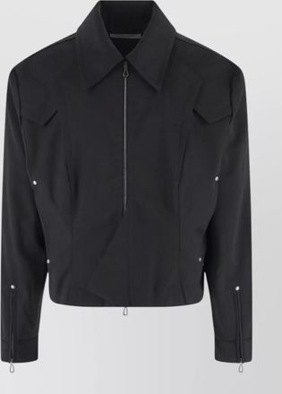 Kiko Kostadinov long sleeve coat pointed collar snaps
