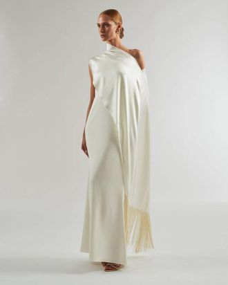 Taller Marmo Berenson Maxi Dress In Latte