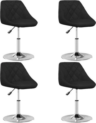 vidaXL Vidaxl - Sillas De Comedor 4 Unidades Cuero Sint&eacute;tico Negro