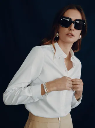 Contemporaine Womens Stretch poplin shirt