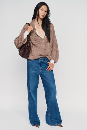 Good American Vintage Low-Rise Wide-Leg Jeans