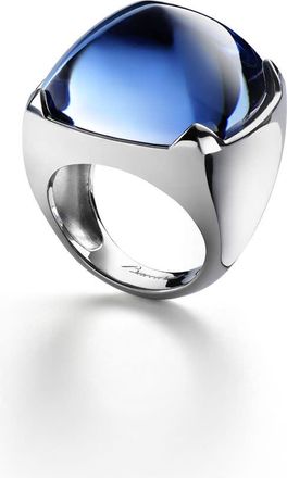 Baccarat Medicis Light Blue Crystal Ring Size 5.5 2803177