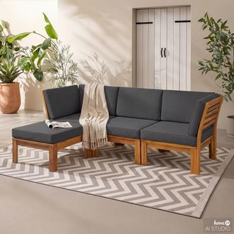 Jardi Divano da esterno Lexi 4 pezzi, Jardi