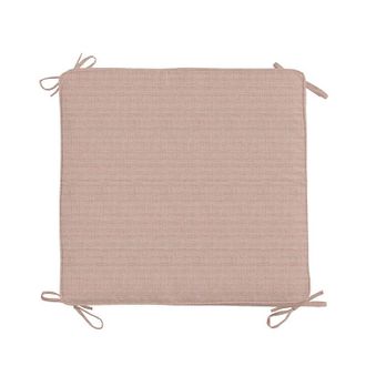 Ballard Designs Replacement Ottoman Cushion with Zipper - 24x23 - Box Edge, Oxford Stripe Clay - Ballard Designs